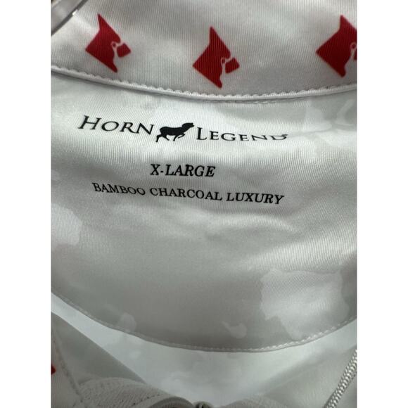 NWT Horn Legend Performance Quarter Zip Snow Camo XL Pull Over Shirt Golf Active - Picture 2 of 8